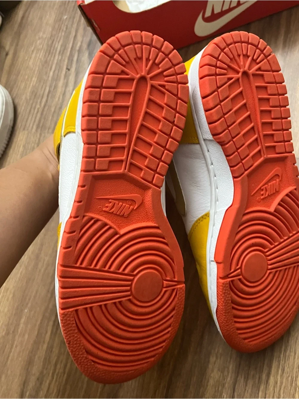 Nike Yellow White Gold Low-Top Sneakers